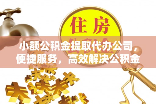 川汇小额公积金提取代办公司，便捷服务，高效解决公积金提取难题