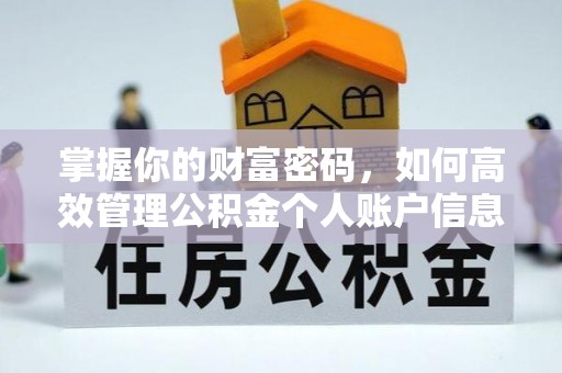 川汇掌握你的财富密码，如何高效管理公积金个人账户信息