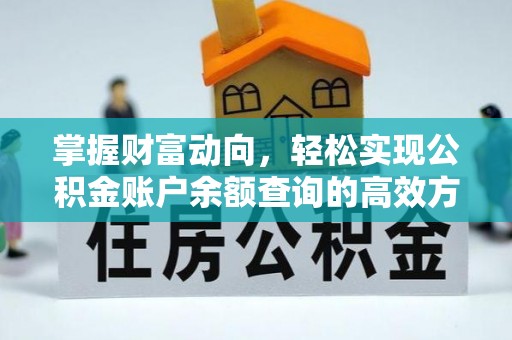川汇掌握财富动向，轻松实现公积金账户余额查询的高效方式